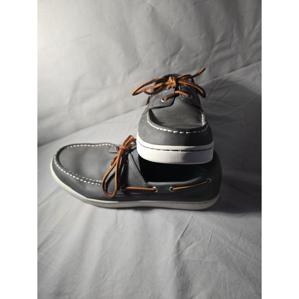 Sperry Top Sider Grey Leather Boat Shoe Size 10.5 Mens STS18788